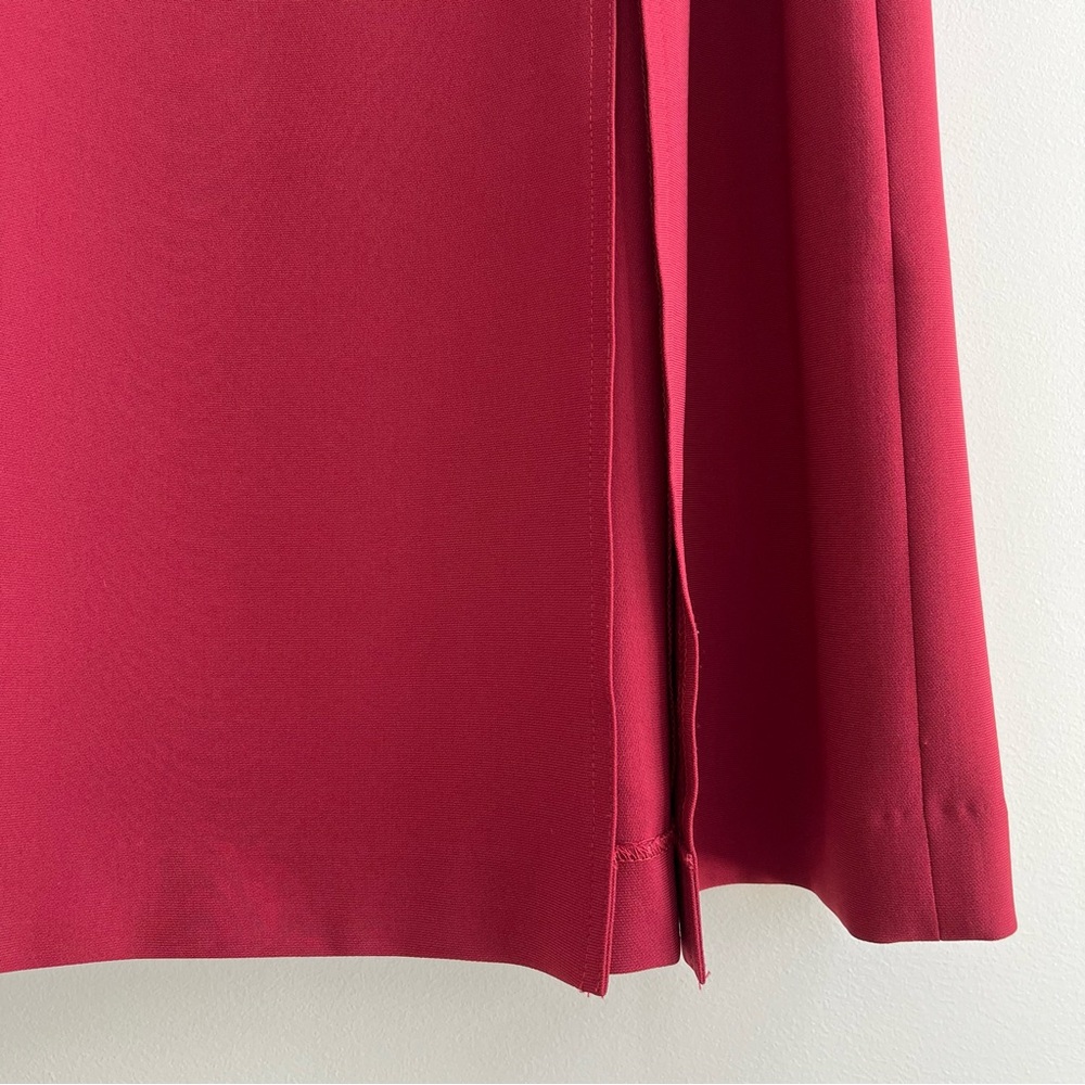 [judith & charles] adira midi skirt w/ belt merlot 6 - Picture 4 of 9